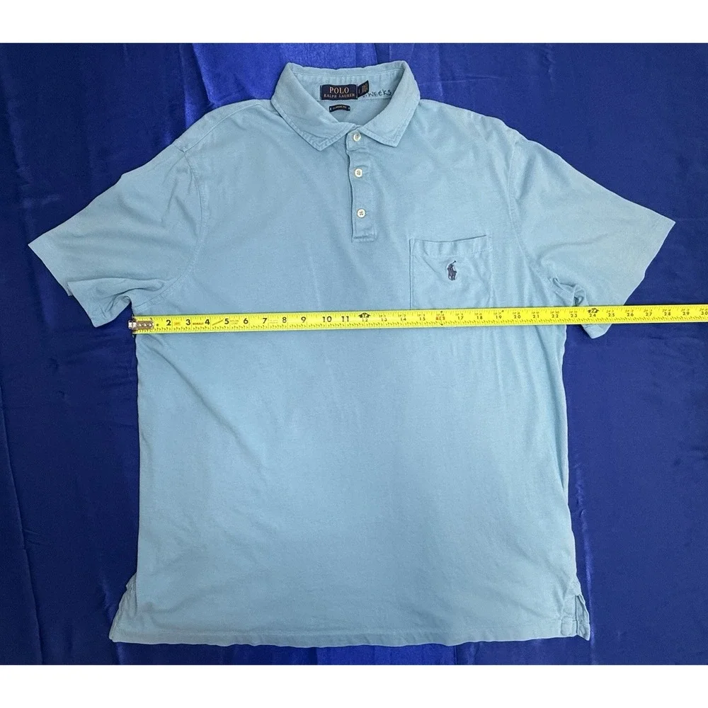 Polo Ralph Lauren Men's Large Classic Fit Light Blue Short Sleeve Polo